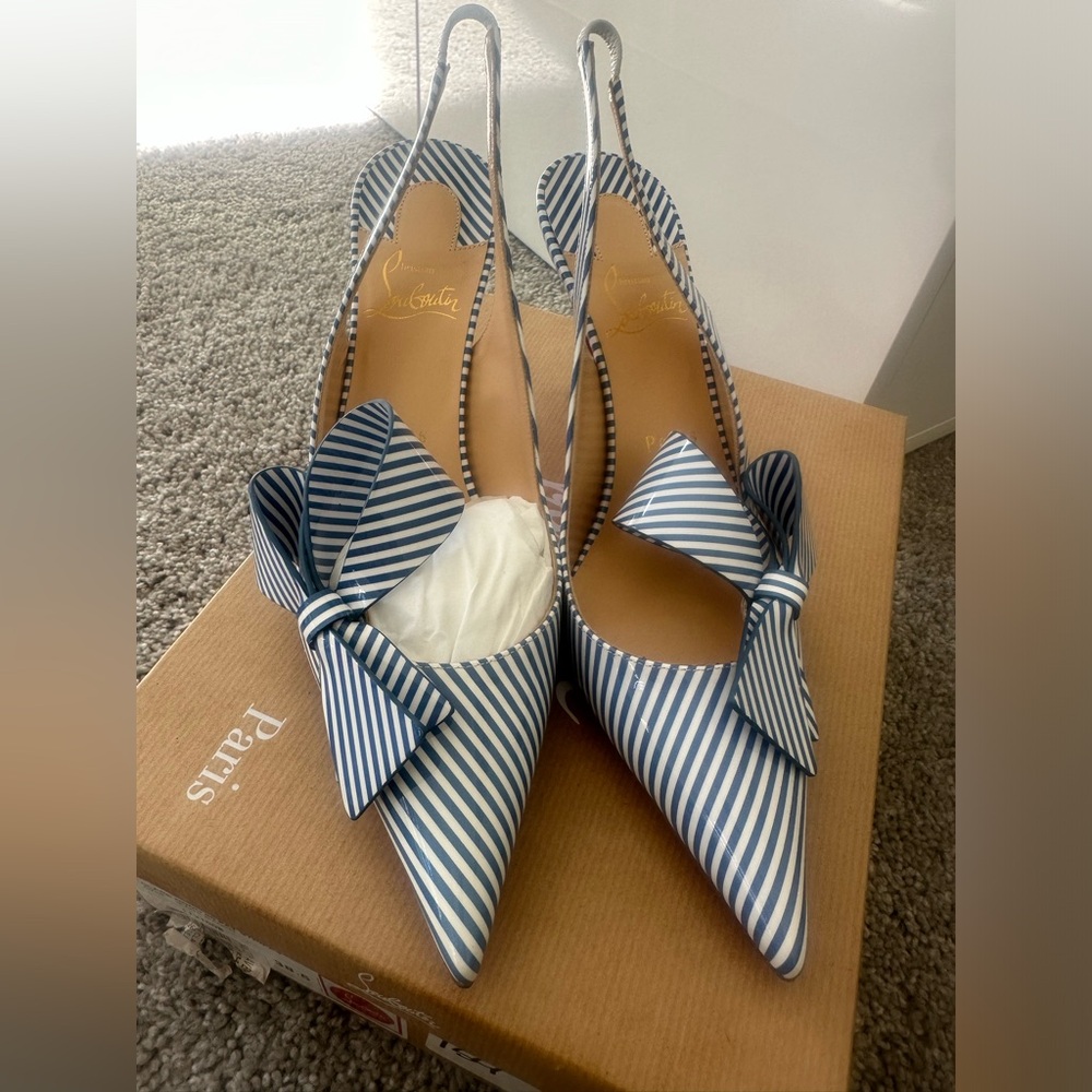 Christian Louboutin striped pumps